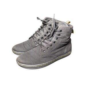 Dr Martens Shoreditch Canvas Boots Mens Size 9 Gray Lace Up Ankle Casual Shoes